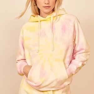 Reformation Tanner Classic Hoodie in Creamsicle size M